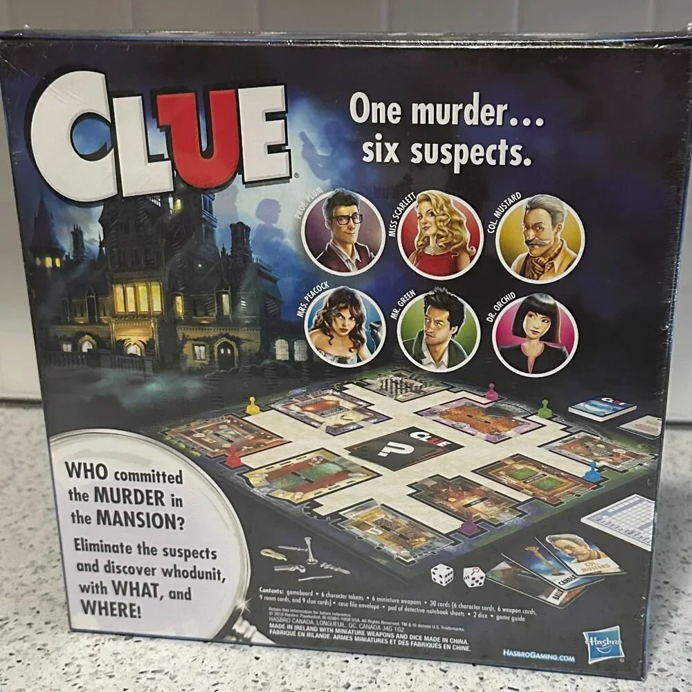 Hasbro Clue The Classic Mystery Board Game A5826 New Sealed Kids Ages 8+